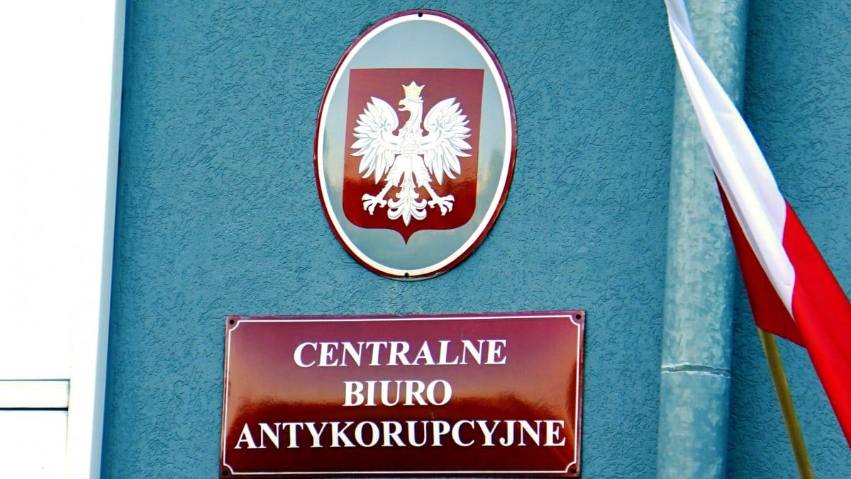 Centralne Biuro Antykorupcyjne sign with Polish coat of arms