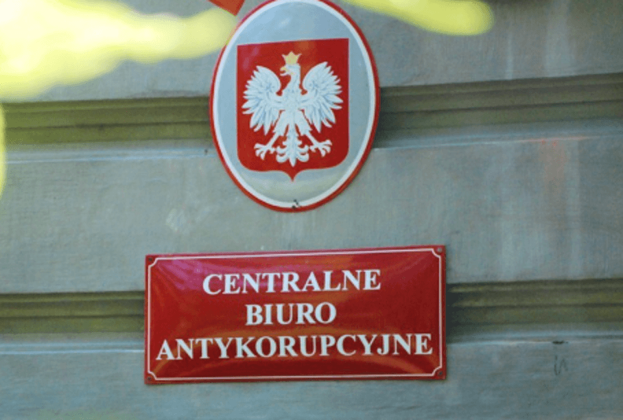 Centralne Biuro Antykorupcyjne (CBA) sign with Polish coat of arms