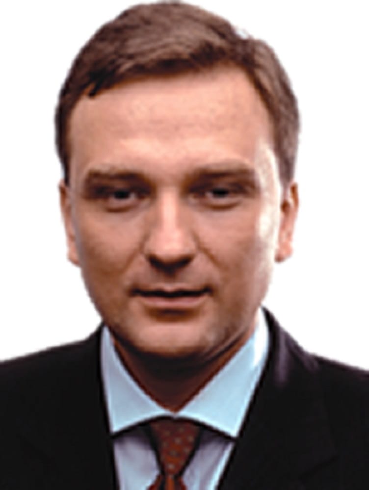 Portret Andrisa Šķēle, łotewskiego polityka