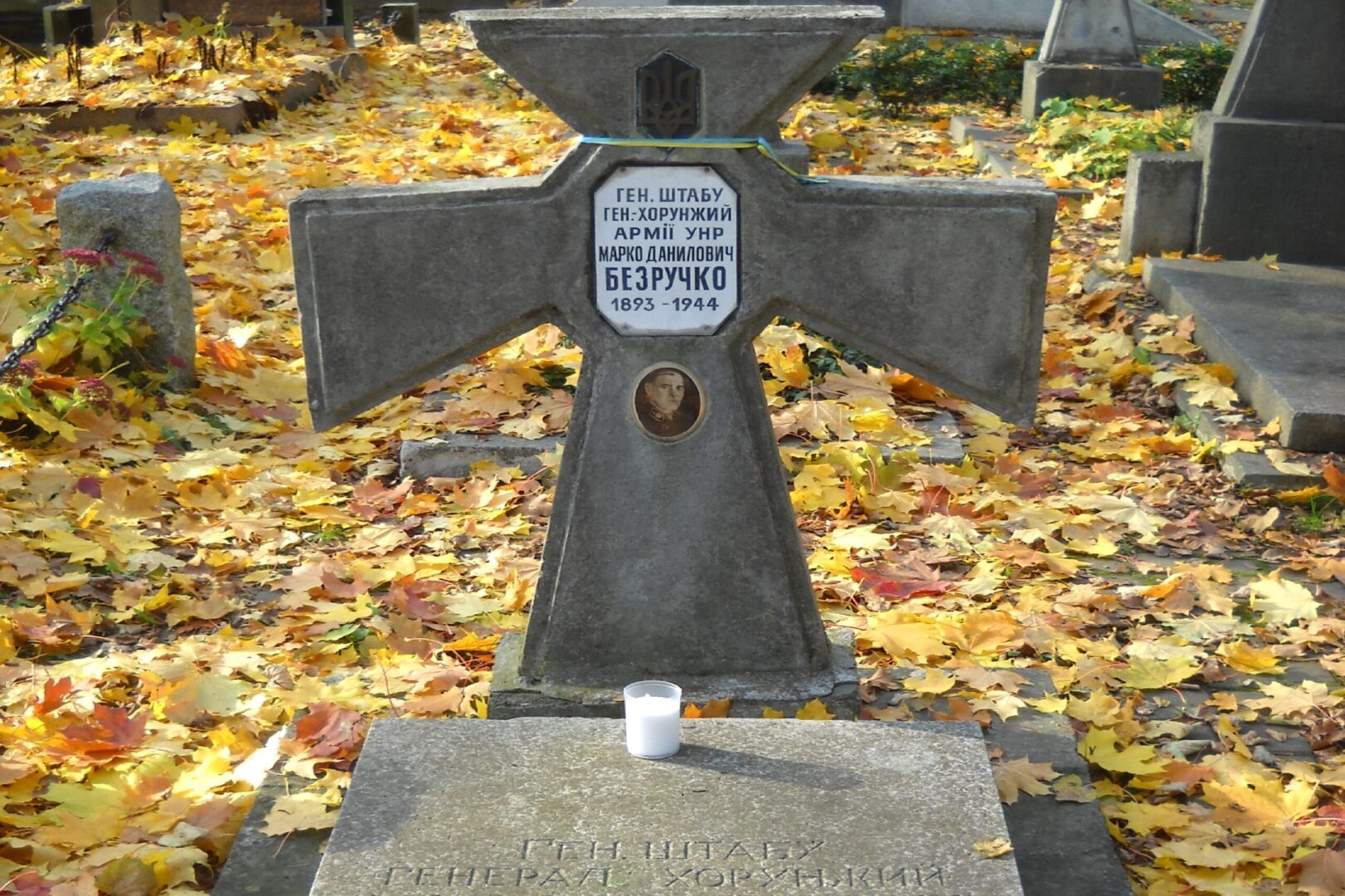 Nagrobek Marka Bezruczki, Sztab Generalny Armii URL, 1893-1944. Jesienne liście.