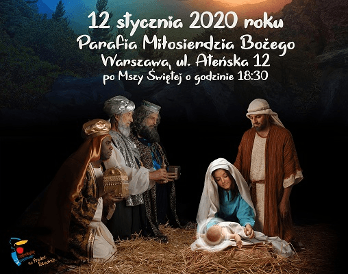 Szopka z trzema mędrcami składającymi dary, 12 stycznia 2020 r., Kościół Miłosierdzia Bożego w Warszawie.