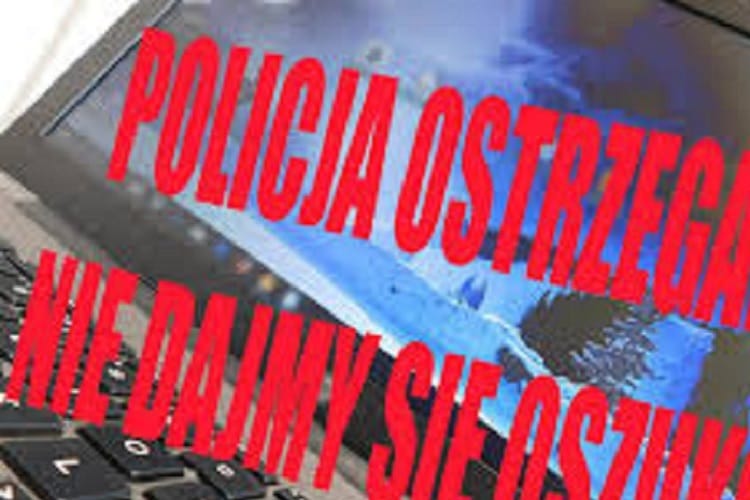 Ostrzeżenie policji: Nie stań się ofiarą online. Alert cyberbezpieczeństwa.