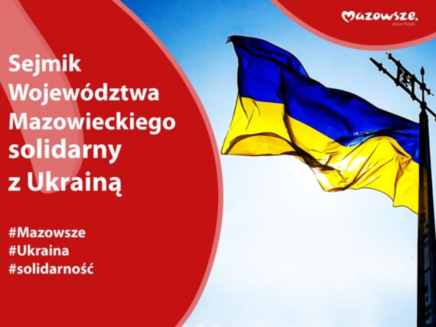 Machanie flagą Ukrainy, Sejmik Mazowiecki solidarność z Ukrainą