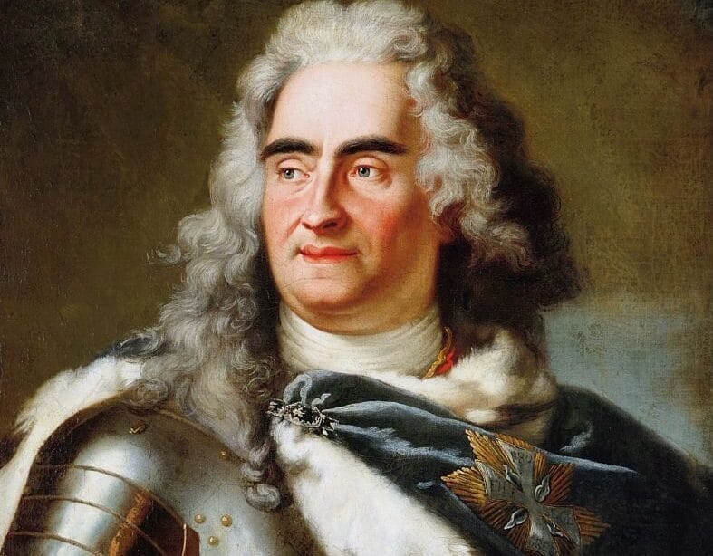 Portret Ludwika XV, króla Francji, w królewskim stroju.