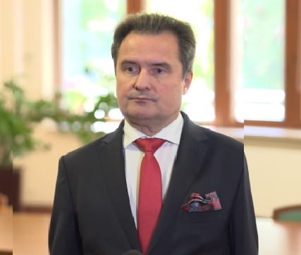 Portret Andriusa Kubiliusa, litewskiego polityka.