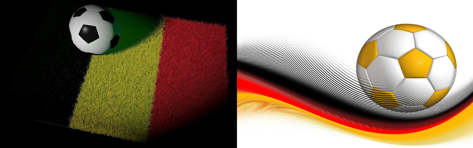 Piłka nożna na flagach Mali i Niemiec; Mecz Mistrzostw Świata