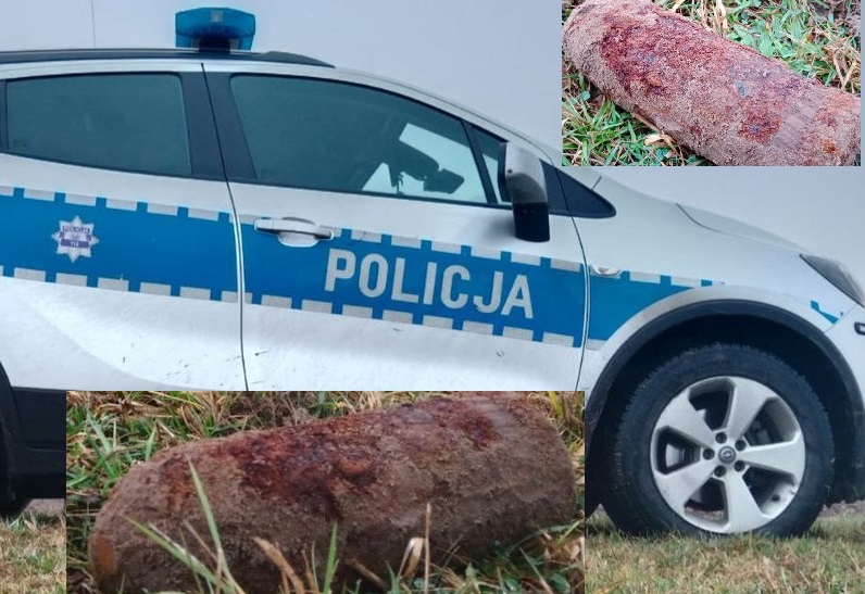 Polska Policja prowadzi dochodzenie w sprawie niewybuchu znalezionego w pobliżu drogi.