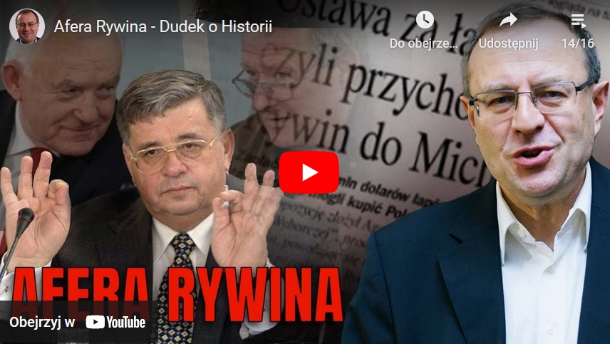 Afera Rywina: Dudek omawia historię skandalu. Pokazano kluczowe postacie.