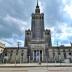 Pałac Kultury i Nauki, Warszawa, Polska. Kultowa architektura wieżowców.