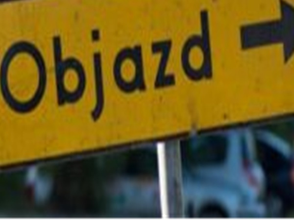 Żółty znak objazdu: Objazd