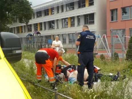 Akcja ratunkowa z udziałem strażników miejskich fot. straż miejska mat. pras.