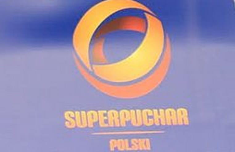 Logo Superpuchar Polski: pomarańczowe i żółte, przeplatające się okręgi na niebieskim tle.